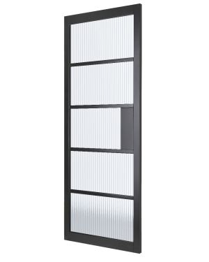 Odense Black 5-Light Reeded