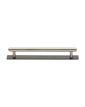 Heritage Brass Cabinet Pull Step Design with Plate 160mm CTC Matt Bronze/Satin Nickel Finish