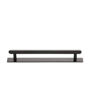 Heritage Brass Cabinet Pull Step Design with Plate 160mm CTC Matt Bronze Finish