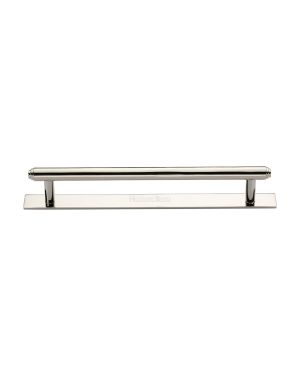 Heritage Brass Cabinet Pull Step Design with Plate 160mm CTC Polished Nickel Finish