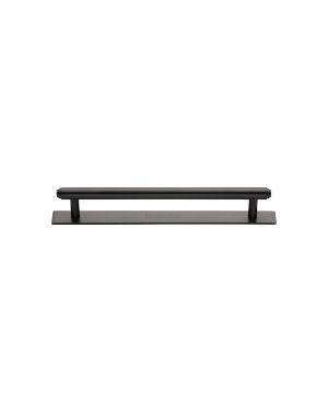 Heritage Brass Cabinet Pull Step Design with Plate 96mm CTC Matt Bronze Finish