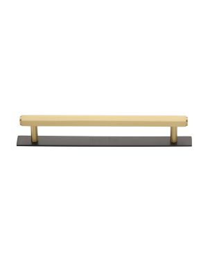 Heritage Brass Cabinet Pull Hexagonal Design with Plate 160mm CTC Matt Bronze/Satin Brass Finish