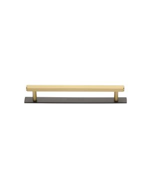 Heritage Brass Cabinet Pull Hexagonal Design with Plate 96mm CTC Matt Bronze/Satin Brass Finish