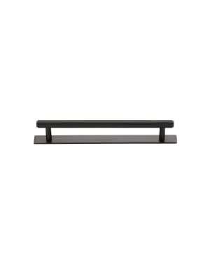 Heritage Brass Cabinet Pull Knurled Design with Plate 96mm CTC Matt Bronze Finish