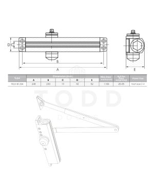 Premium Overhead Door Closer - Matt Black