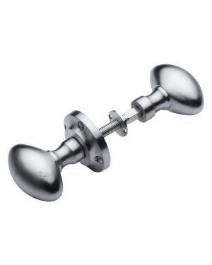 Heritage Brass Suffolk Rim Knob Satin Chrome finish&nbsp;&nbsp;(Suitable with Rim Locks only)