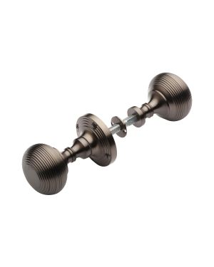 Heritage Brass Reeded Rim Knob Matt Bronze finish&nbsp;(Suitable with Rim Locks only)