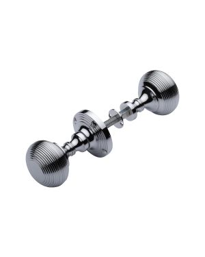 Heritage Brass Reeded Rim Knob Polished Chrome finish&nbsp;(Suitable with Rim Locks only)