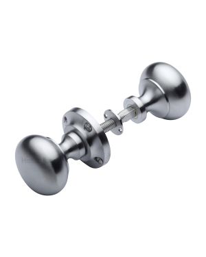 Heritage Brass Victoria Rim Knob Satin Chrome finish&nbsp;(Suitable with Rim Locks only)