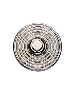 Heritage Brass Reeded Bell Push Polished Nickel finishUK Registered Design Number 6229240