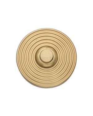 Heritage Brass Reeded Bell Push Satin Brass finishUK Registered Design Number 6229240