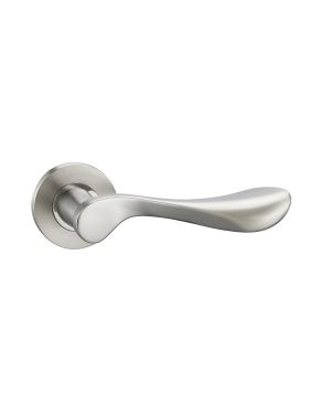 Saale Lever On Rose - Stainless Steel