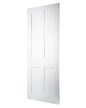 Shaker 4-Panel White Fire Door (FD30)