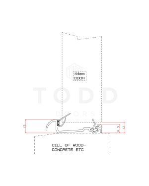 Black Single Door Threshold - Inward Opening