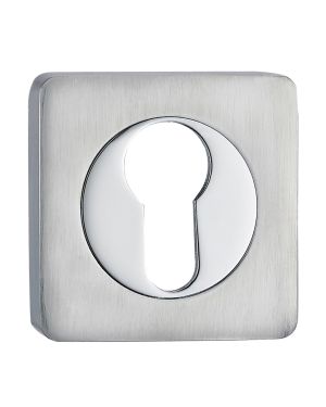 Polished & Satin Chrome Euro Escutcheon (SR)