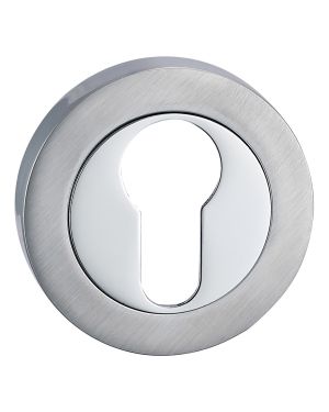 Polished & Satin Chrome Euro Escutcheon (RR)