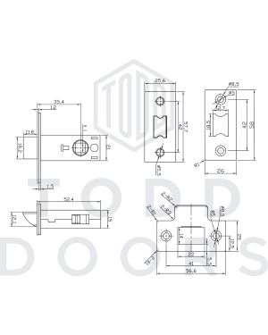 2" (51mm) Tubular Latch