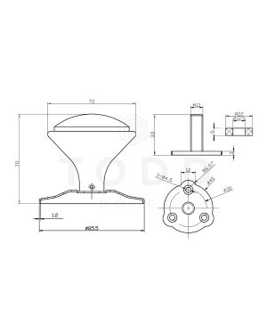 Traditional Centre Door Knob - Satin Stainless Steel (EOL)