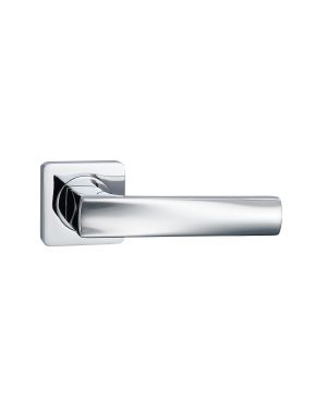 Tugela Lever On Square Rose - Polished Chrome