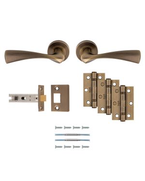 Sintra Handle Latch Pack - Antique Brass - Ultimate Door Pack