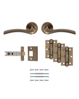 Sines Handle Latch Pack - Antique Brass - Ultimate Door Pack