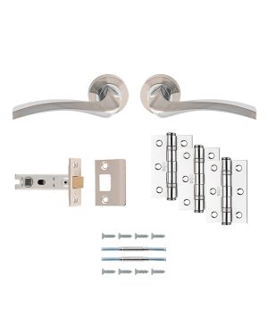 Sines Handle Latch Pack - Satin Nickel & Polished Chrome - Ultimate Door Pack