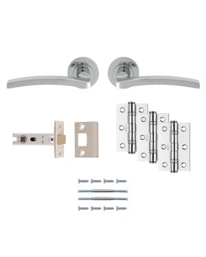 Tavira Handle Latch Pack - Polished Chrome - Ultimate Door Pack