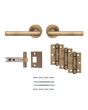Faro Handle Latch Pack - Antique Brass - Ultimate Door Pack