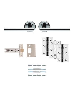 Faro Handle Latch Pack - Polished Chrome - Ultimate Door Pack