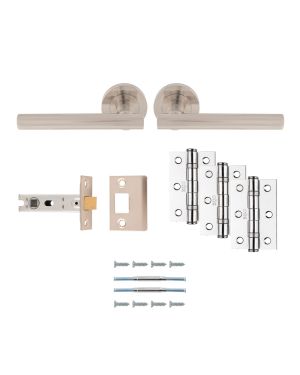 Faro Handle Latch Pack - Satin Nickel - Ultimate Door Pack