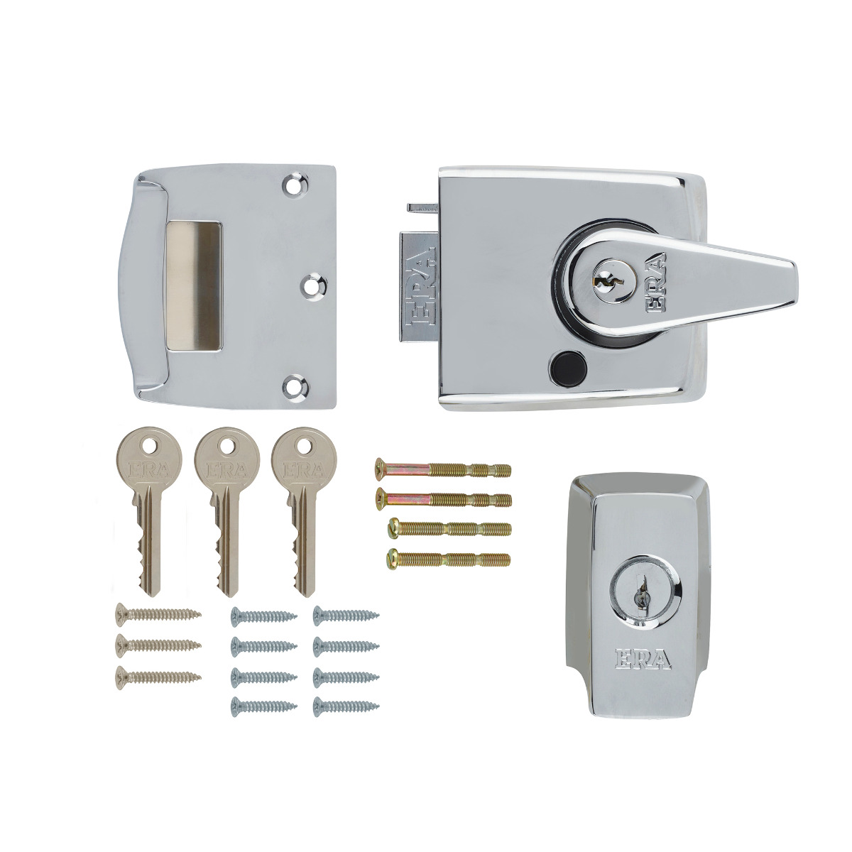 QCAA Heavy Duty Solid Brass Concealed Surface Bolt - Satin Nickel Finish, Made In Taiwan - View #2