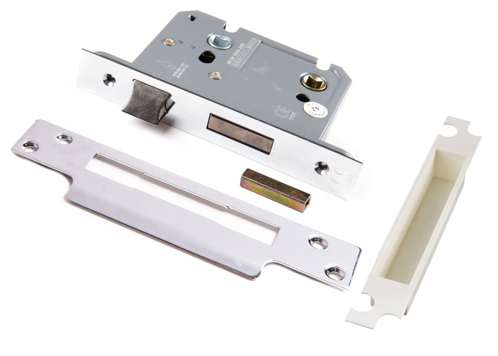 bifold bathroom door with lock