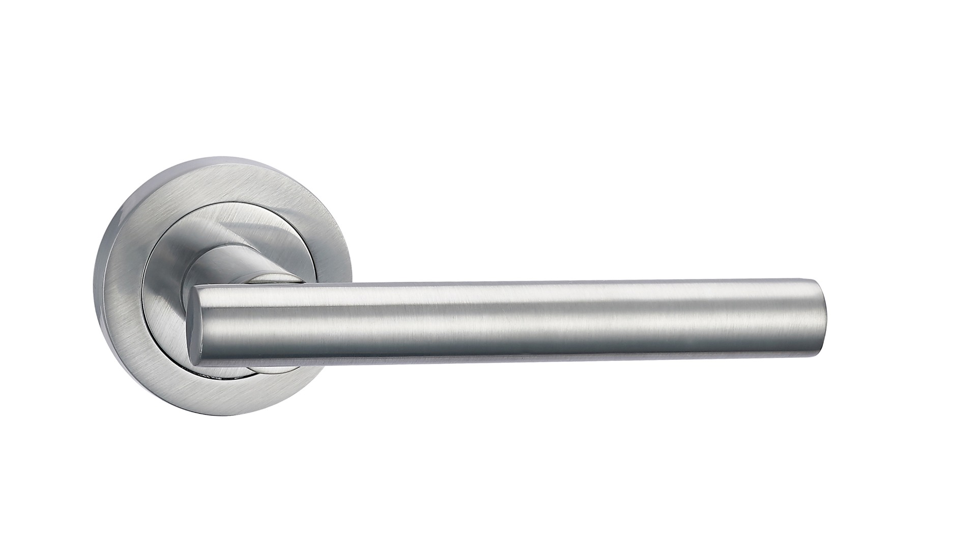 Indoor Door Handle Parus Internal Door Handles Set – Modern Round Rose Handles With Latch, Nickel Finish Luxury Door Handles