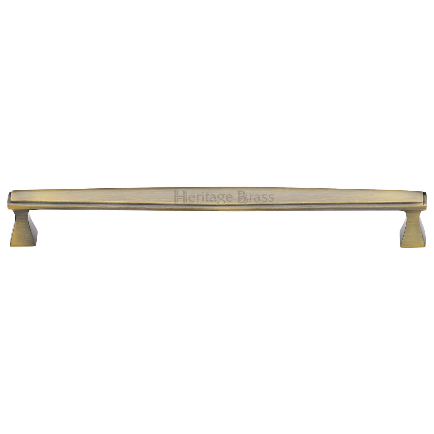 Heritage Brass Cabinet Pull Deco Design 254mm CTC Antique Finish