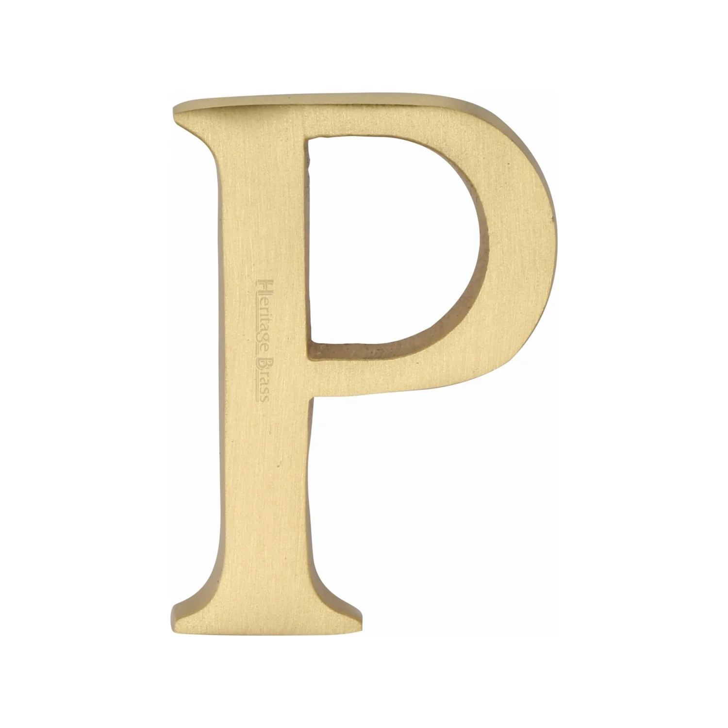 Heritage Brass Alphabet P Pin Fix 51mm (2") Satin Brass Finish