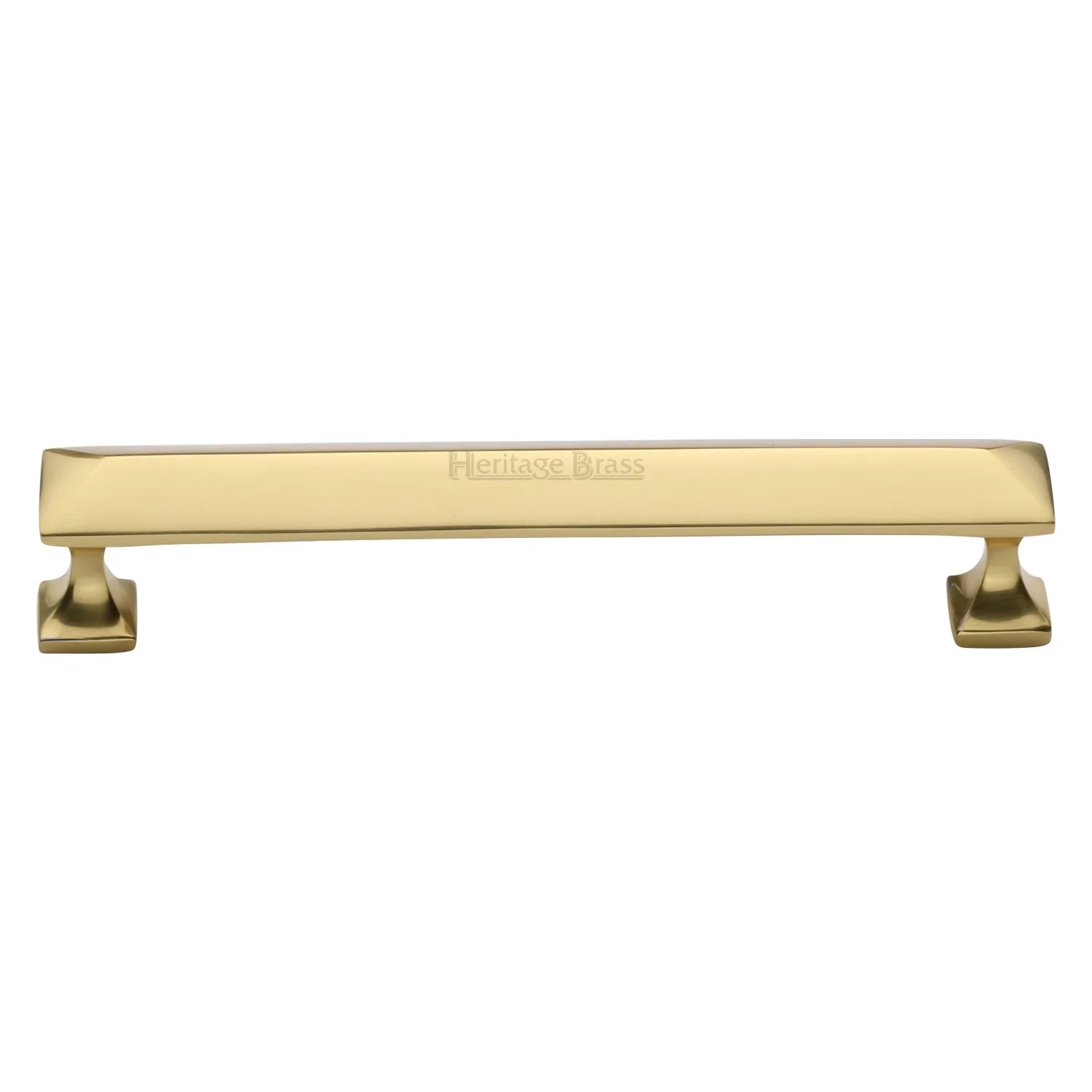 Heritage Brass Cabinet Pull Pyramid Design 152mm CTC Polished Brass Finish
