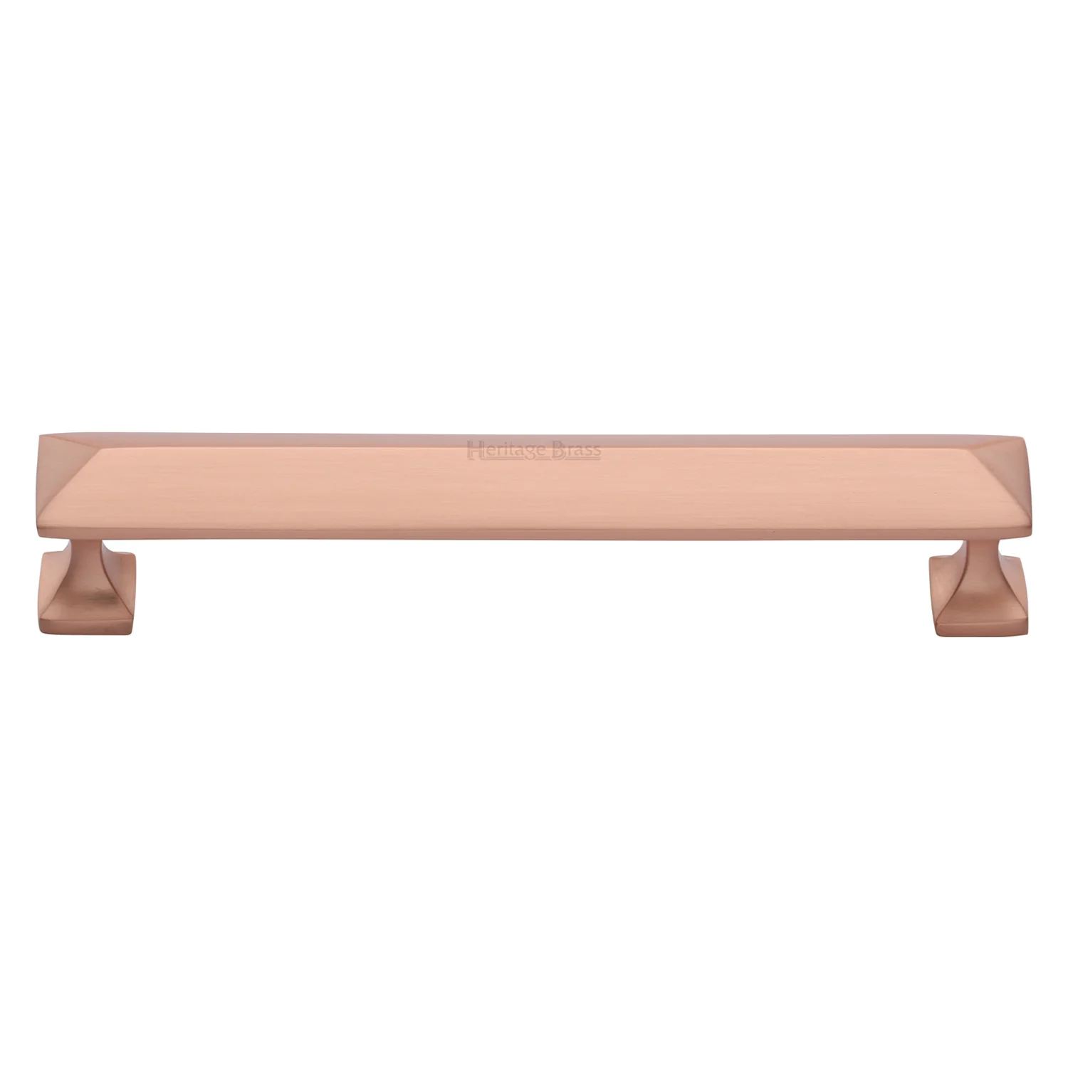 Heritage Brass Cabinet Pull Pyramid Design 152mm CTC Satin Rose Gold Finish