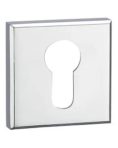Brilliante Chrome Square Euro Escutcheon