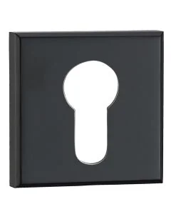 Midnight Black Square Euro Escutcheon