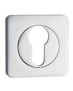Polished Chrome Square Euro Escutcheon