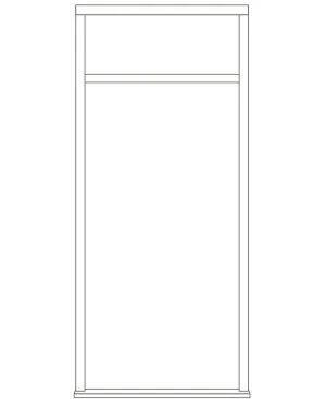 Hardwood External Single Fanlight Frame
