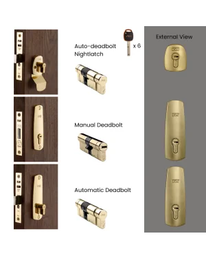 Finfort High Security Triple Front Door Lock Set