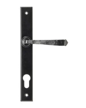 Black Avon Slimline Lever Espag. Lock Set