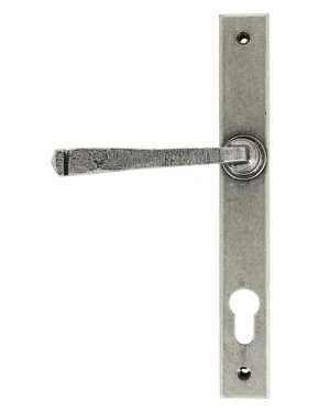 Pewter Avon Slimline Lever Espag. Lock Set