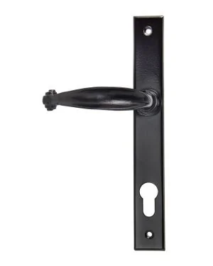 Black Cottage Slimline Lever Espag. Lock Set