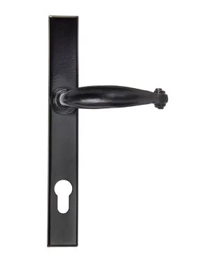 Black Cottage Slimline Lever Espag. Lock Set
