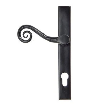 Black Monkeytail Slimline Lever Espag. Lock Set - LH