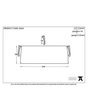 Pewter Small Letter Plate Cover