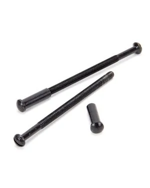 Black 5mm Male & Female Screws (2) - No Slots