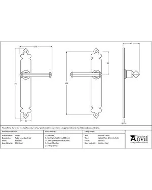 Beeswax Tudor Lever Latch Set